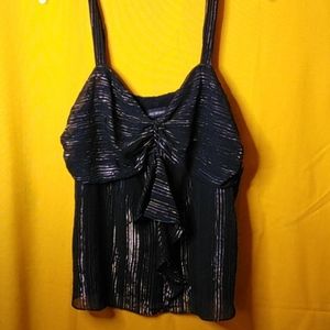 Gold striped   black blouse